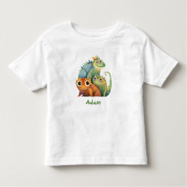 Camiseta De Bebé Favor del cumpleaños personalizado de Cute Lizard