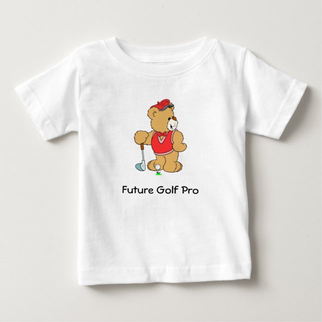 Camiseta De Bebé Favorable oso de peluche de golf (Anverso)