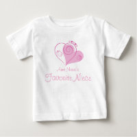 Favorite Niece Pink Hearts de tía conocida de