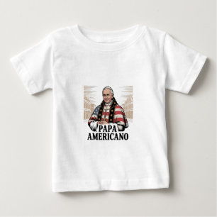 Camiseta De Bebé Fe cristiana del Papa estadounidense Leo Iglesia C