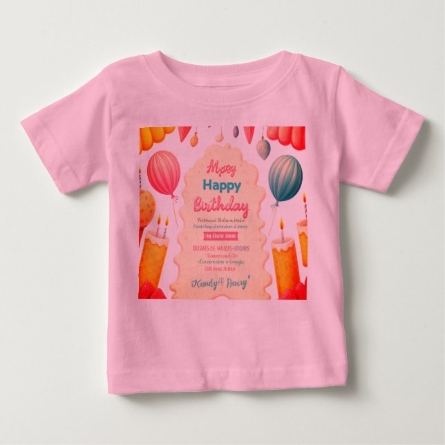 Camiseta De Bebé fecha de nacimiento (Anverso)
