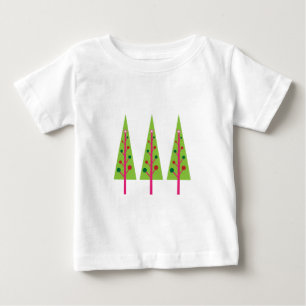Camiseta De Bebé Felices Árboles de Navidad