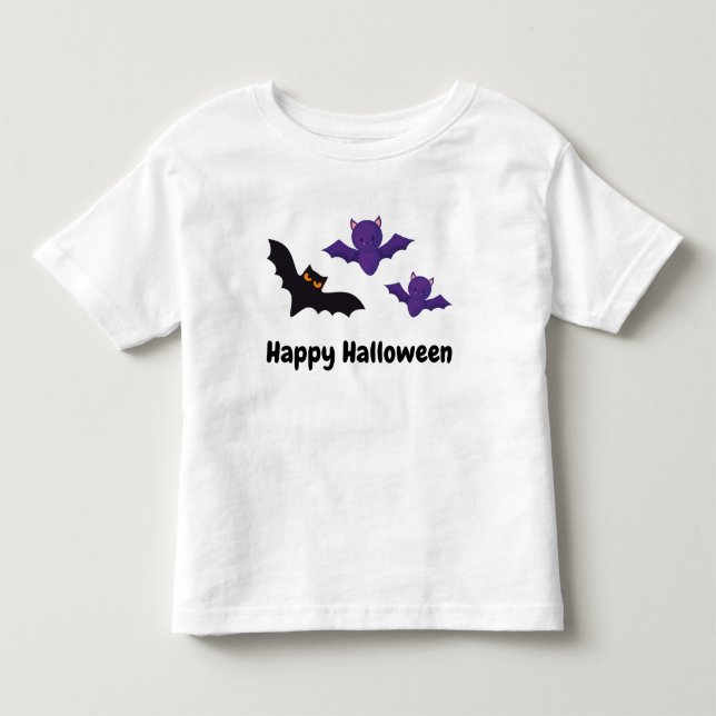 Camiseta De Bebé Felices Bats de Halloween (Anverso)