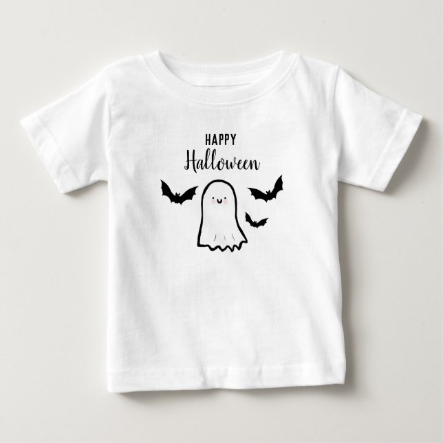 Camiseta De Bebé Felices Bats de Halloween (Anverso)
