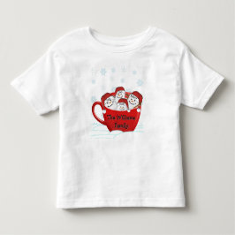 Camiseta De Bebé Felices Fiestas Familia Marshmallow