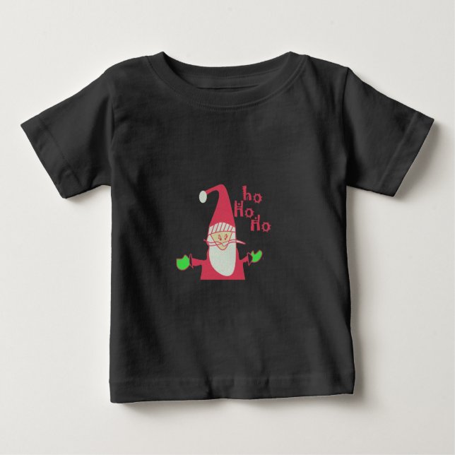 Camiseta De Bebé Felices Fiestas Ho Ho Ho Ho Ho Feliz Navidad.png (Anverso)