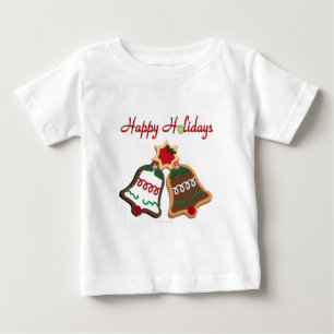 Camiseta De Bebé Felices fiestas Navidades Cookie Bells