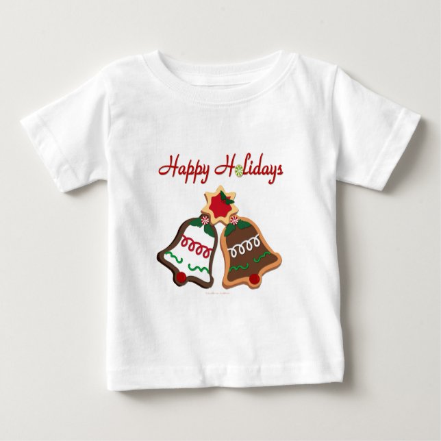 Camiseta De Bebé Felices fiestas Navidades Cookie Bells (Anverso)