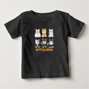 Camiseta De Bebé Felices hogueras de Halloween adoran a los Bulldog