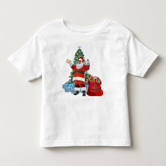 Camiseta De Bebé Felices Navidad de Santa (Anverso)