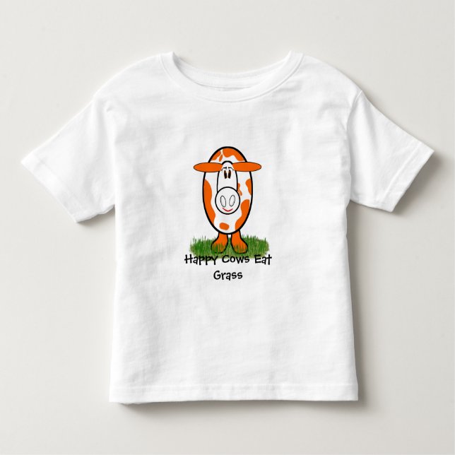 Camiseta De Bebé Felices vacas comen hierba - Personalizado - Perso (Anverso)