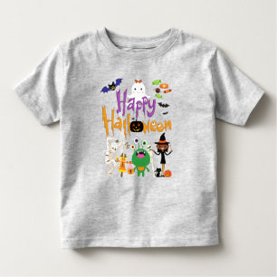 Camiseta De Bebé Felices y felices niños de Halloween adorables