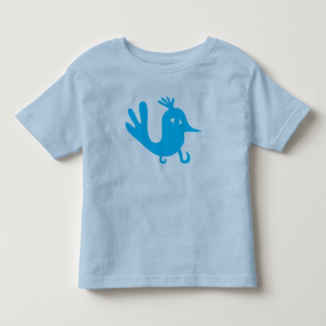 Camiseta De Bebé Felicidad azul divertida de la buena fortuna del (Anverso)