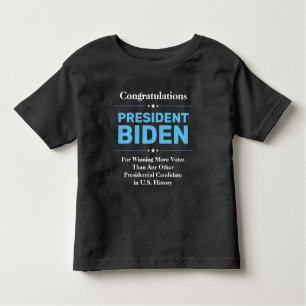 Camiseta De Bebé Felicitaciones al presidente Biden, candidato más 