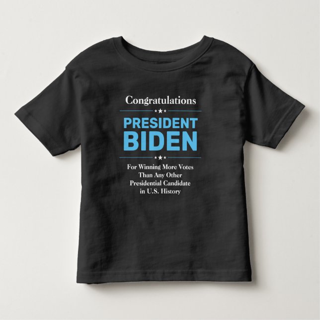 Camiseta De Bebé Felicitaciones al presidente Biden, candidato más  (Anverso)