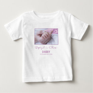 Camiseta De Bebé Felicitaciones por el Bautizo de Bebé Personalizad