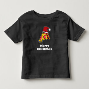 Camiseta De Bebé Feliciz Crustmas REBANADA DE PIZZA DIVERTIDA SANTA