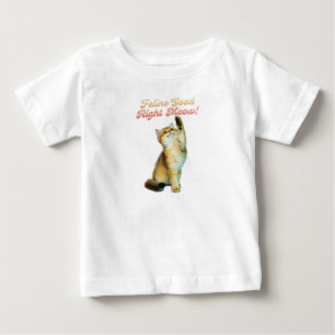 Camiseta De Bebé Feline Good Right Meow Funny Cat Cita Cute Kitten