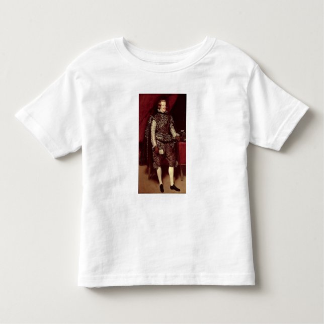 Camiseta De Bebé Felipe IV de España en Marrón y Plata (Anverso)