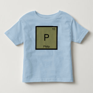 Camiseta De Bebé Felipe Nombre Química Elemento Tabla Periódica