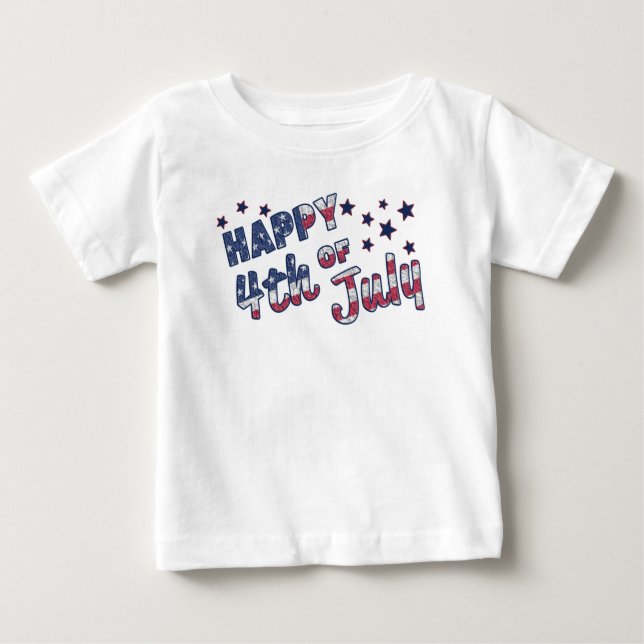 Camiseta De Bebé Feliz 4 de julio (Anverso)