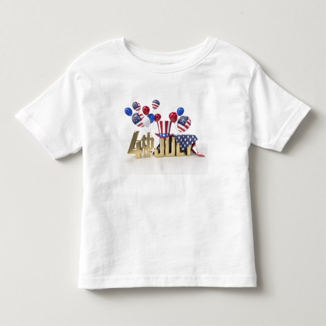 Camiseta De Bebé Feliz 4 de julio USA (Anverso)