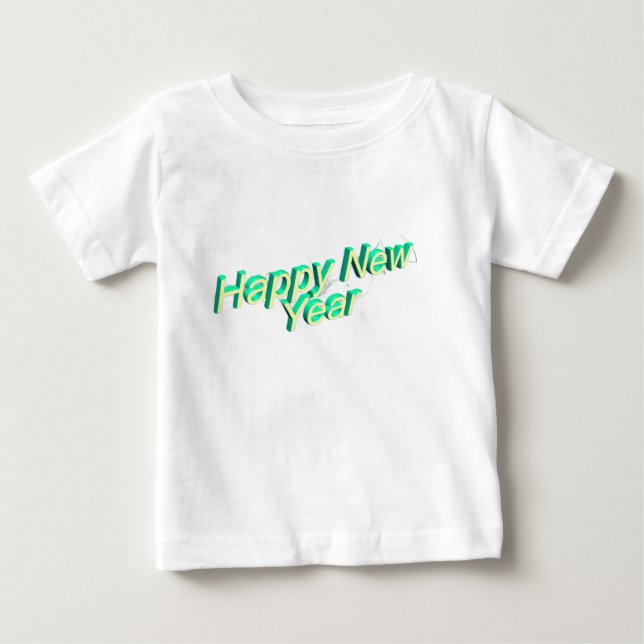 Camiseta de bebé Feliz Año Nuevo  (Anverso)