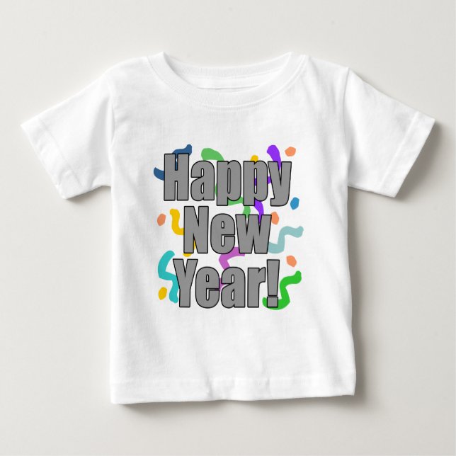Camiseta De Bebé Feliz Año Nuevo (Anverso)