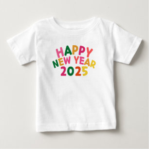 CAMISETA DE BEBÉ FELIZ AÑO NUEVO 2025