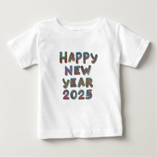 Camiseta De Bebé Feliz Año Nuevo 2025*#*#*#****