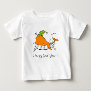 Camiseta De Bebé feliz año nuevo - amante de las ballenas