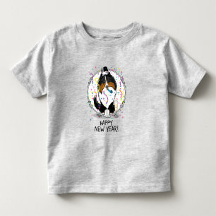 Camiseta De Bebé Feliz Año Nuevo Shetland Sheepdog (triple color) C