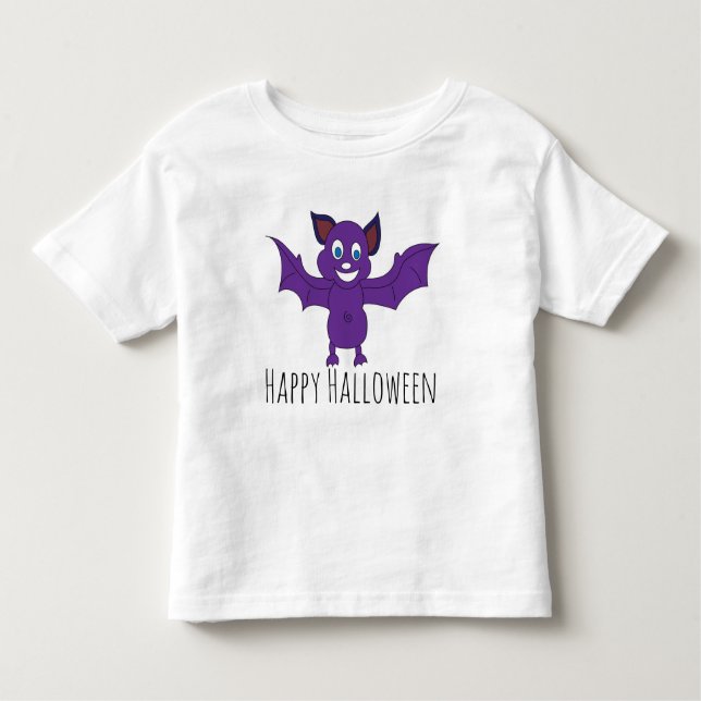 Camiseta De Bebé Feliz Bate de Halloween (Anverso)