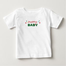 Camiseta De Bebé Feliz bebé guión colorido navidad