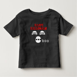 Camiseta De Bebé Feliz Boo de Halloween Toddler Black
