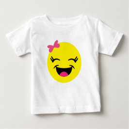 Camiseta De Bebé Feliz Chica de Emoji