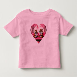 Camiseta De Bebé Feliz chipmunks con corazones dulces