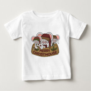 Camiseta De Bebé Feliz Christmouse