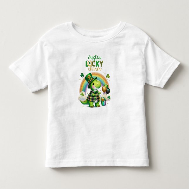 Camiseta De Bebé Feliz Cocodrilo del Día de San Patricio (Anverso)