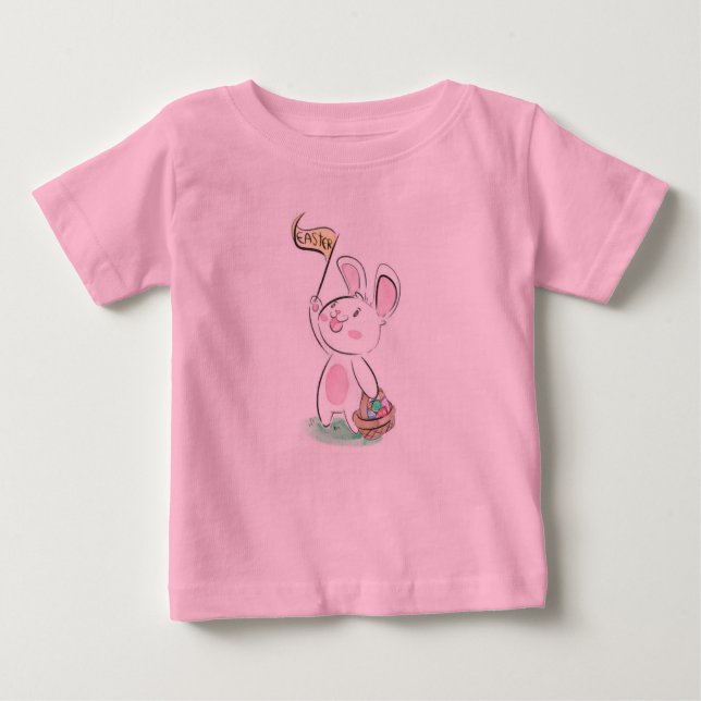 Camiseta De Bebé Feliz Conejo de Pascua (Anverso)