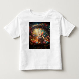 Camiseta De Bebé Feliz Conejo de Pascua con huevos de Pascua