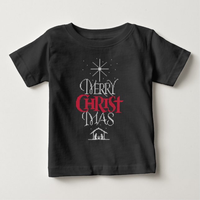 Camiseta De Bebé Feliz CRISTOmas dulce cristiano religioso (Anverso)