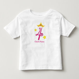 Camiseta De Bebé ¡Feliz cuarto cumpleaños, princesa!
