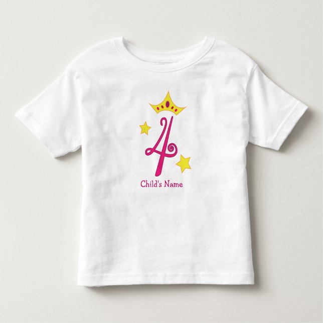 Camiseta De Bebé ¡Feliz cuarto cumpleaños, princesa! (Anverso)