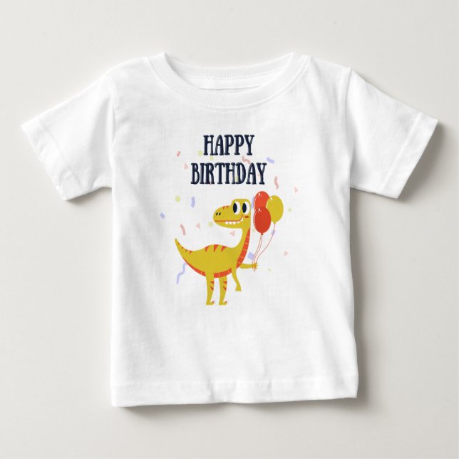 Camiseta De Bebé Feliz cumpleaños (Anverso)