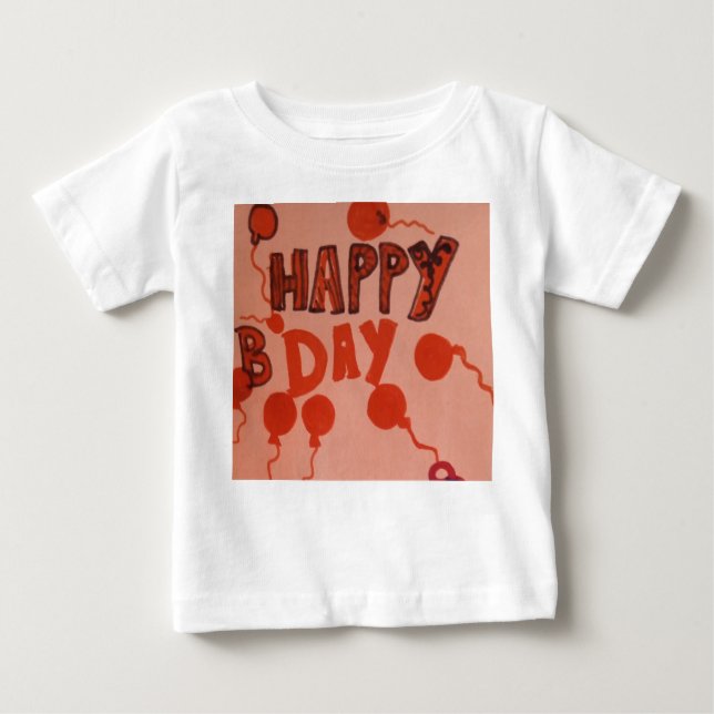 CAMISETA DE BEBÉ FELIZ CUMPLEAÑOS (Anverso)