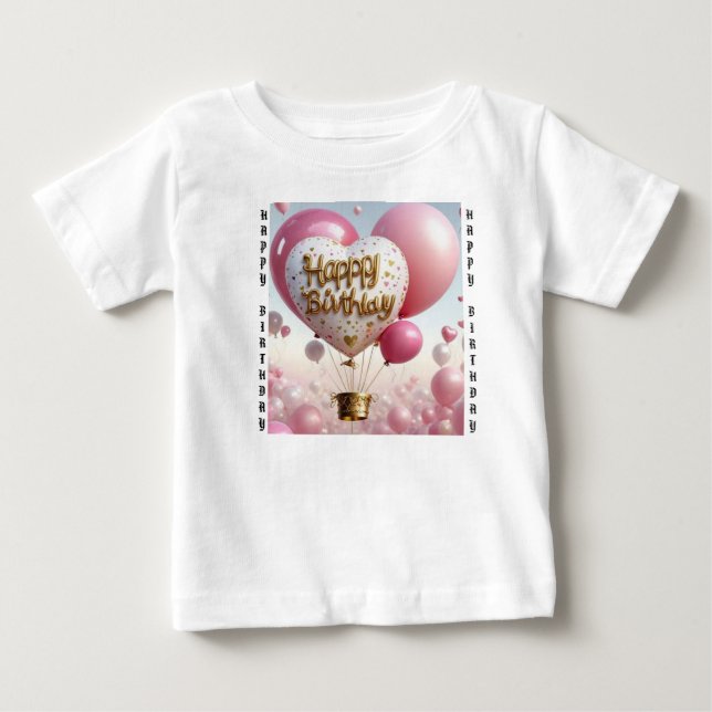Camiseta De Bebé Feliz cumpleaños (Anverso)