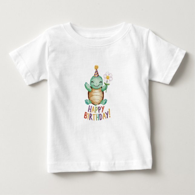 Camiseta De Bebé Feliz cumpleaños (Anverso)