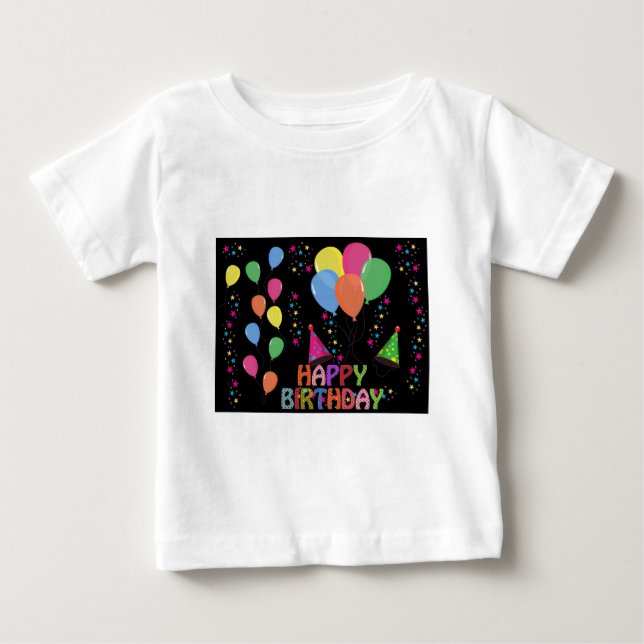 Camiseta De Bebé Feliz cumpleaños (Anverso)