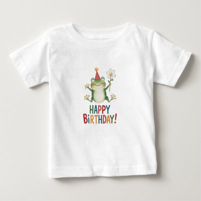 Camiseta De Bebé Feliz cumpleaños (Anverso)